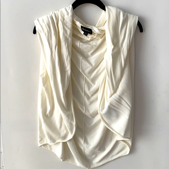 Seduction Sleeveless Drape Knit Cardigan - Picture 1 of 2